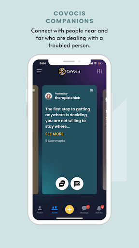 Android application CoVocis - Connect Cope Care screenshort