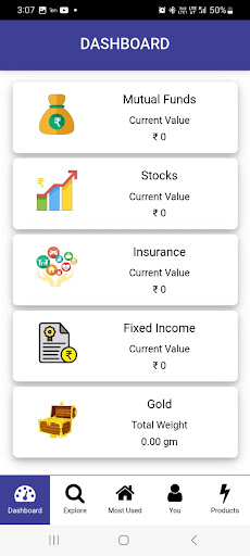 Android application Mudra Nivesh screenshort