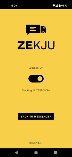 Android application ZeKju Tracking Companion screenshort
