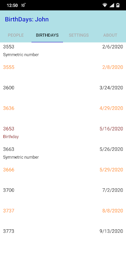 Android application Date of birth screenshort