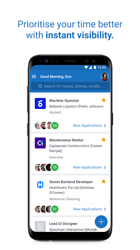 Android application JobAdder Recruitment Software screenshort
