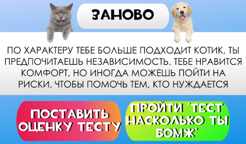 Приложения в Google Play – Тест какой ты котик или пёсик.