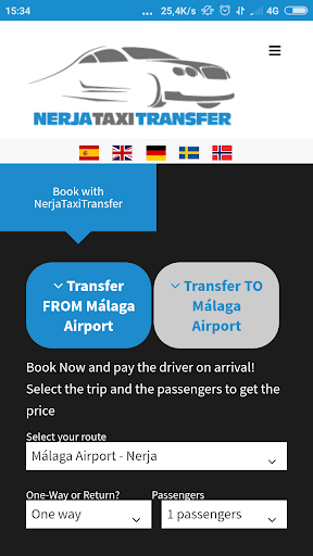 Nerja Taxi Transfer Screen 2