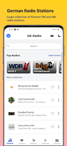 Android application German Radio & Podcasts screenshort