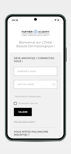 Android application Partner Academy screenshort