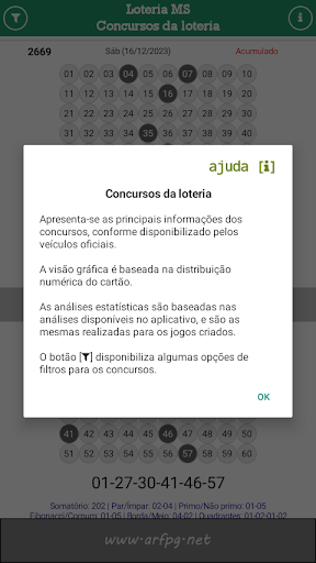 Loteria MS: Mega Estatística Screen 2