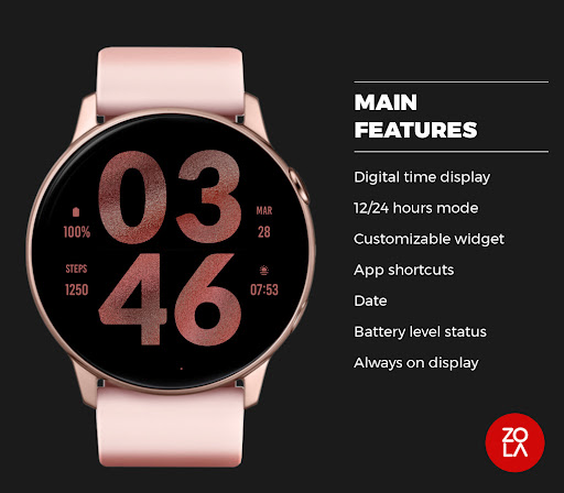 Big Rose Gold Watch Face Screen 2