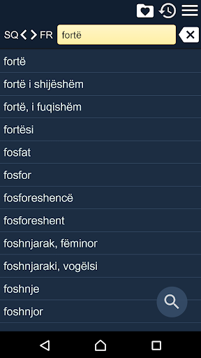 Android application French Albanian Dictionary screenshort
