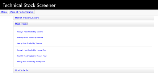 Technical Stock Screener Screen 3
