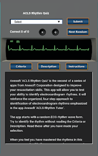 ACLS Rhythm Quiz Screenshot