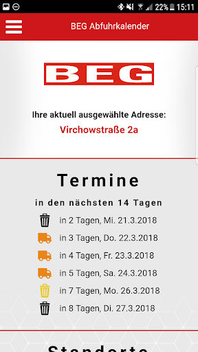 Android application BEG Bremerhaven App screenshort