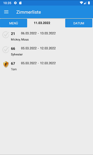 myAccomodationApp Screen 2