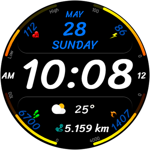 Digital Flower Watchface