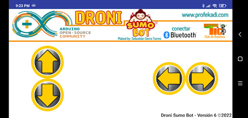 Android application DroniSumoBot screenshort