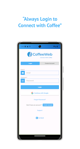 Android application CoffeeWeb screenshort