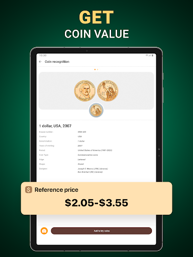 Screenshot of Coin ID - Coin Identifier