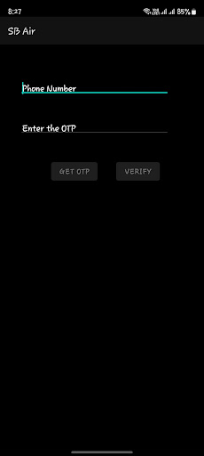 Android application SB Air screenshort