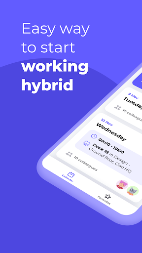Android application Ciao - work hybrid screenshort