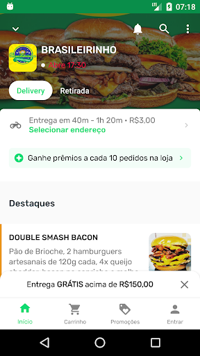 Android application BRASILEIRINHO FOOD screenshort