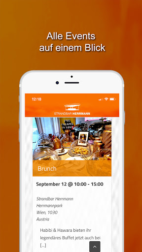 Strandbar Herrmann APP Screen 3