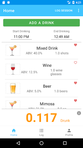 Nights Out - BAC Calculator