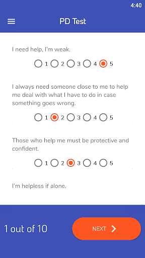 PD Test - Personality Disorder Screen 2