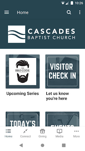 Android application Cascades Church screenshort