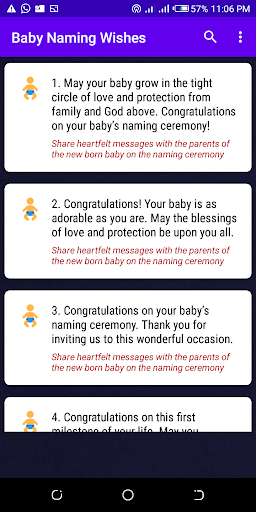 Baby Naming Ceremony Wishes Screen 3