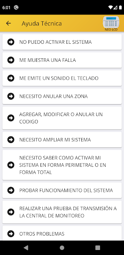Taborra Alarmas Screen 3