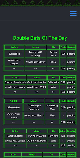 Double Bets Of The Day Screen 2