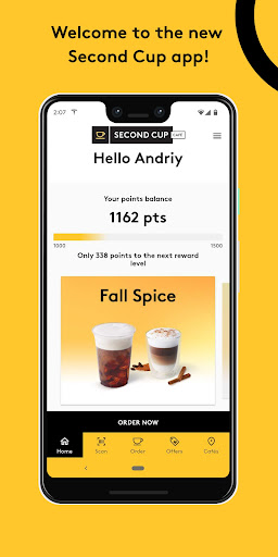 Android application Second Cup Café screenshort