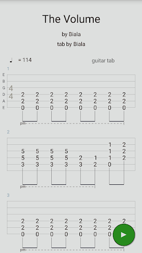 Android application Guitar Tabs X screenshort