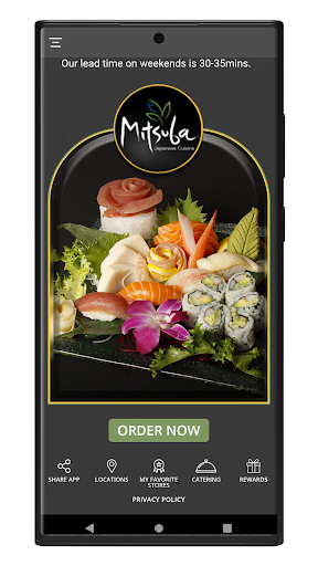 Android application Mitsuba Cuisine screenshort