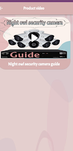 Night security camera guide