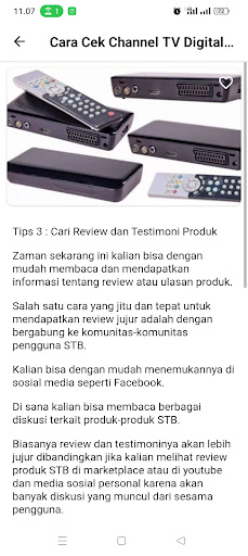 Android application Cara Cek Sinyal Stb Digital screenshort