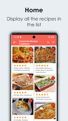 Android application Casserole Recipes Cookbook screenshort