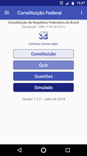 Android application Constituição Federal 2024 screenshort