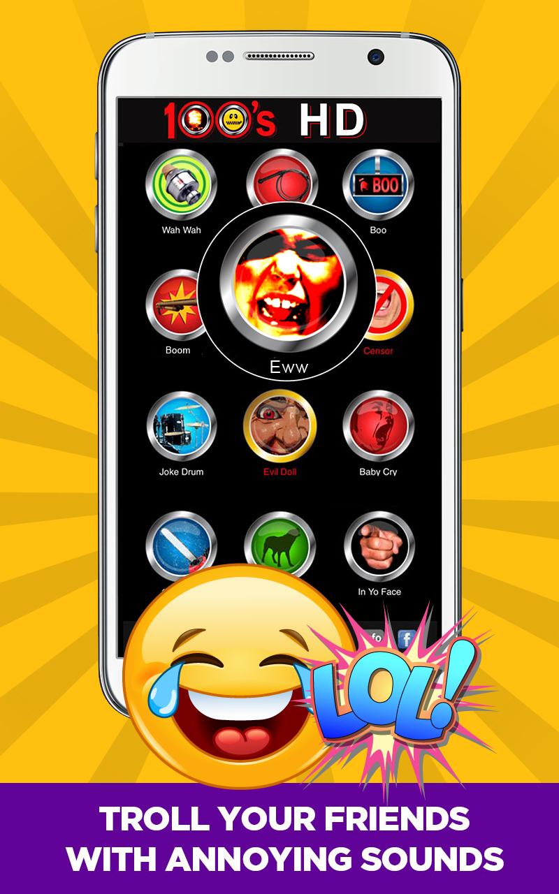 Android application 100's of Buttons & Prank Sound Effects for Jokes screenshort