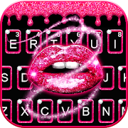 Glitter Drop Sexy Lips Keyboard Theme