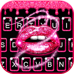 Glitter Drop Sexy Lips Keyboard Theme Apk