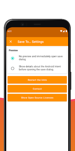 Save To… - Share into a file Screen 3
