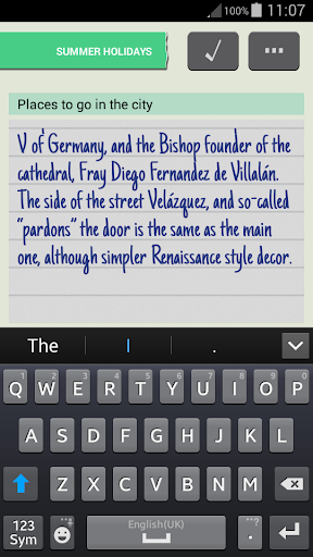 Lists and Notes Screen 3
