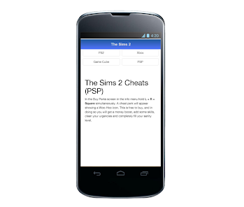 Cheat Codes For The Sims::Appstore for Android