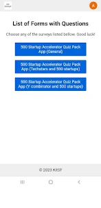 500 Startup Quiz App