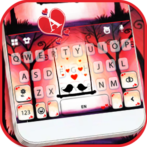 Love Birds Couple Keyboard Bac logo