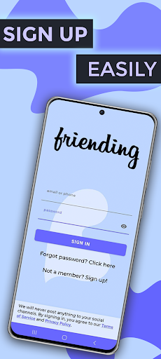 Android application Friending - Make New Friends screenshort