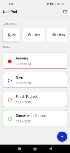 Android application NootPad screenshort