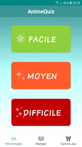 Android application AnimeQuiz screenshort