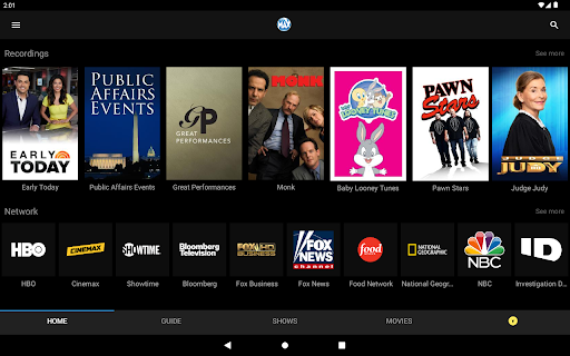 Screenshot of HTC TV MAX