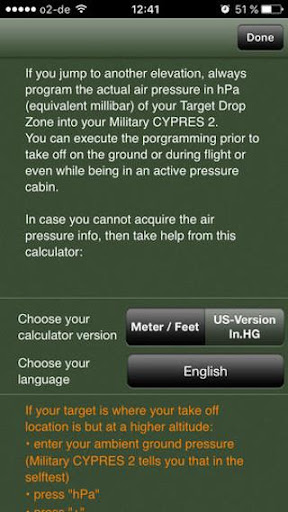 CYPRES Military Calculator Screen 2